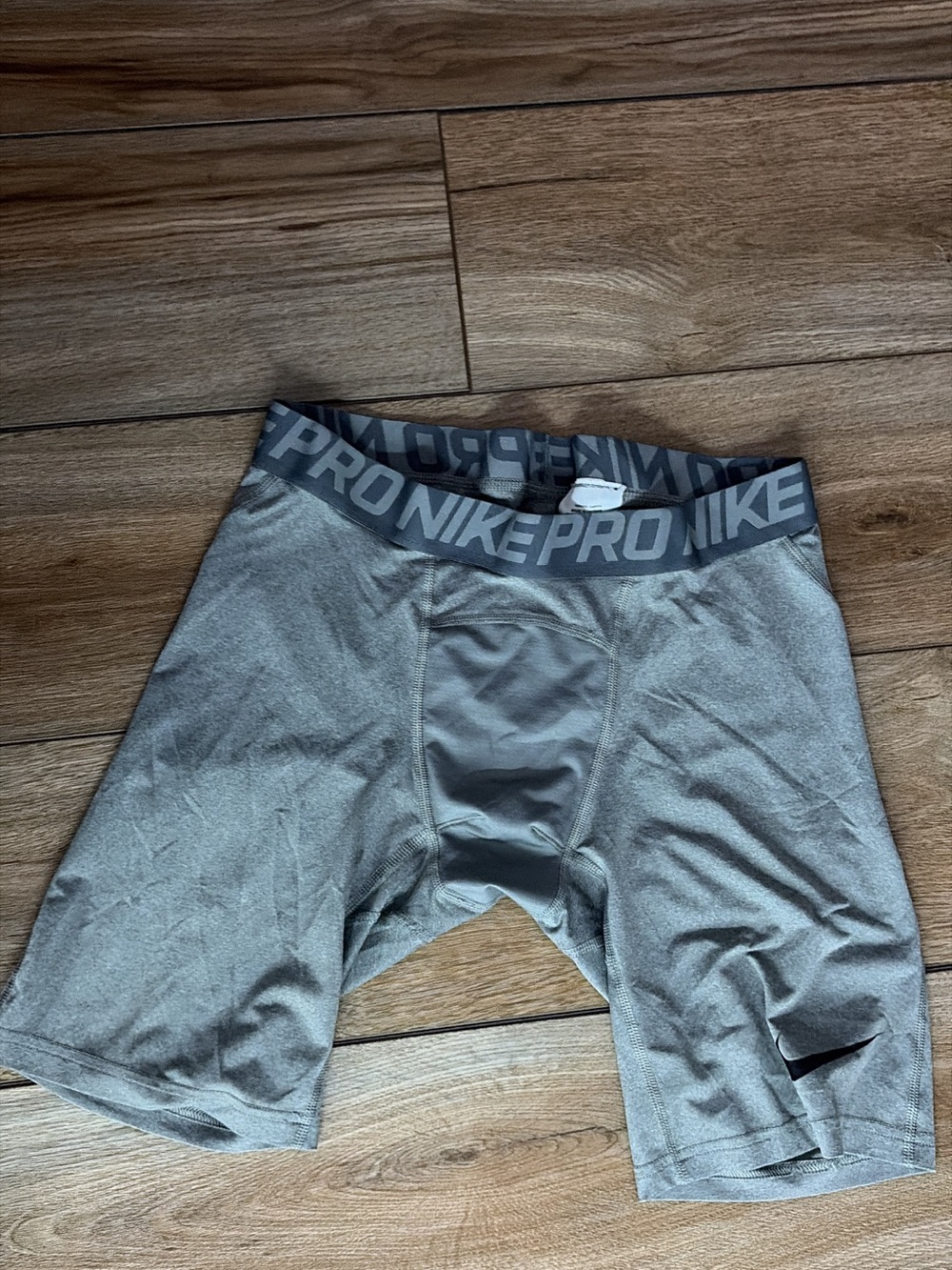 Nike Pro Gray Compression Boxer Briefs with Branded Waistband